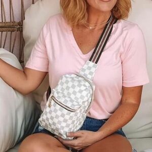 Checkered crossbody. Never used.
